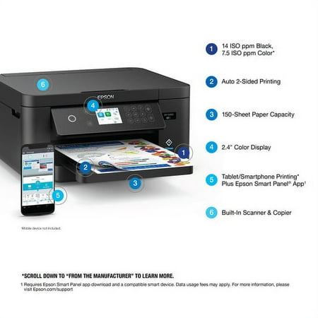 Epson - Expression Home XP-5200 All-in-One Inkjet Printer - Black