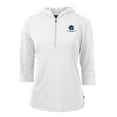 thumbnail image 2 of Women's Cutter & Buck White George Washington University Vault DryTec Virtue Eco Pique Recycled 3/4-Sleeve Half-Zip, 2 of 3