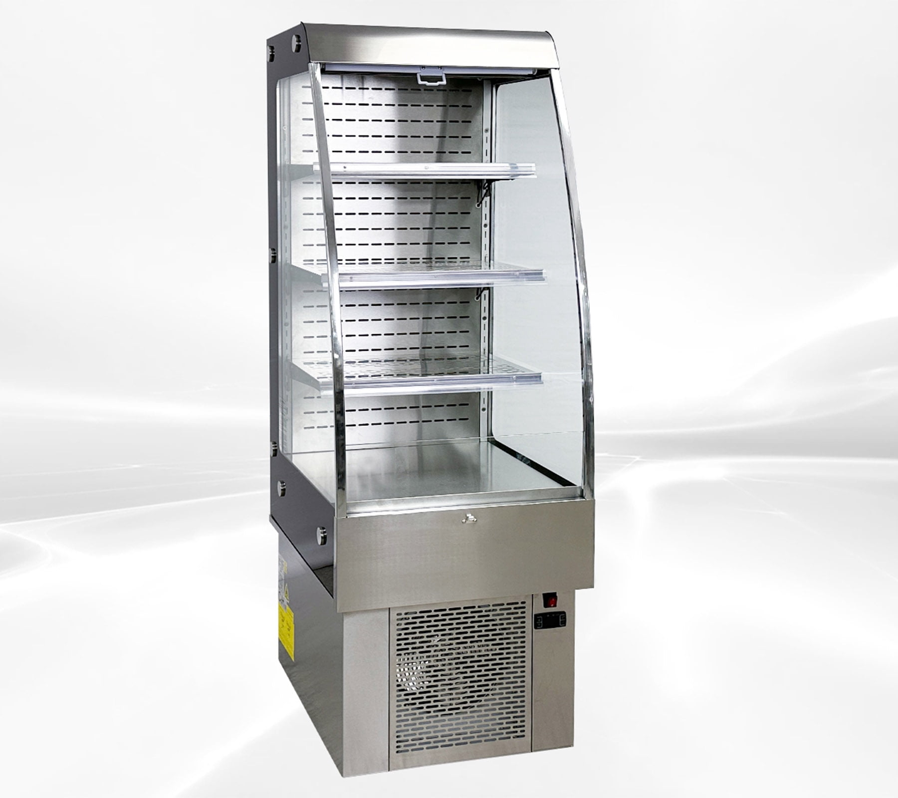 24"  8.8 Cu.Ft  Open Refrigerator Display Cooler, 8.8 Cu.Ft Commercial Grab & Go Merchandiser for Drinks Sandwiches Desserts