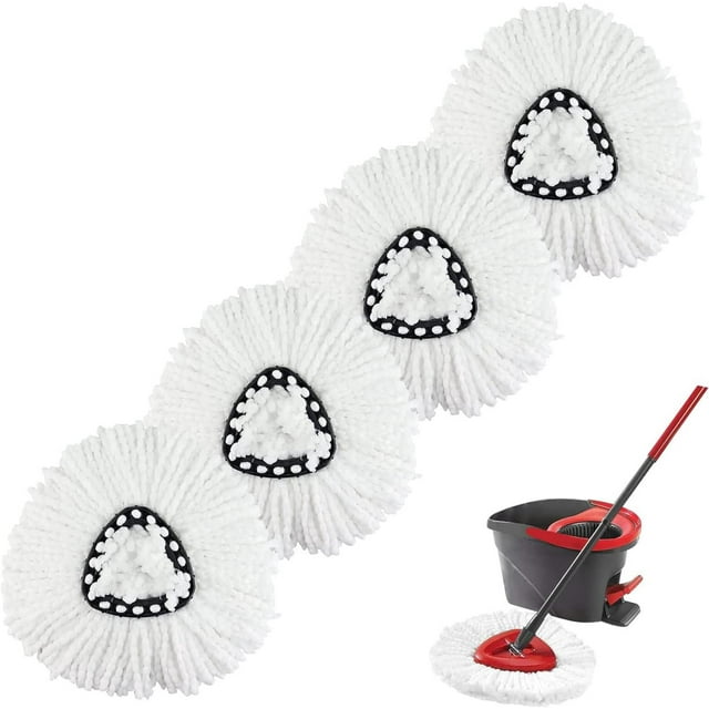 Pack Spin Mop Replacement Head Microfiber Triangular Mop Pads Washable and Reusable Compatible with Ocedar and Vileda Turbo