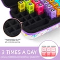 thumbnail image 4 of Monthly Vitamins Medication Supplements Organizer Bag, 31‑Day Pill Organizer, 3 Doses per Day, Includes a Pill Splitter and 7 Day Travel Pouch, 4 of 9