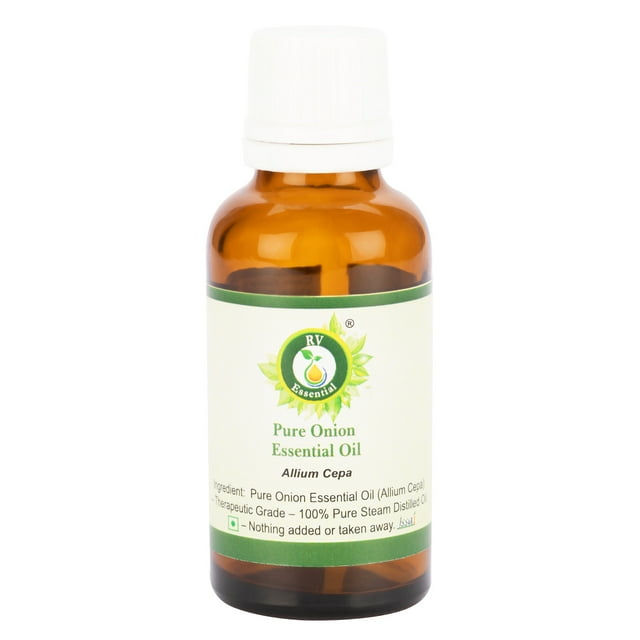 Onion Essential Oil Allium Cepa Onion Oil For Hair Growth For Cooking For Skin Pure Natural Steam Distilled Therapeutic Grade 100ml 3.38oz By R V Essential