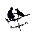 thumbnail image 1 of justharion Weather Vane Farm Bracket Weathervane Farmhouse Durable Scene Man with Dog, 1 of 9