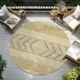 thumbnail image 6 of Addison Rugs Chantille Indoor/Outdoor Transitional Southwest Gold Washable Round Rug, 8' x 8', 6 of 6