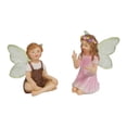 thumbnail image 2 of Flower Fairies Resin Ornament, Miniature Garden Pot Decoration, Cute Home and Office Figurine, Plug-In Resin Figurine Collectible for Gift and Decor, 2 of 9