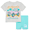 Ford Bronco Platinum Silver Heather, variant on Toddler Girls Graphic Tee and Bike Shorts Set, 2-Piece, Sizes 12M-5T