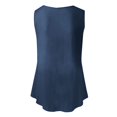 thumbnail image 4 of XuJwPNcy Summer Tank Tops for Women Loose Fit Pleated Scoop Neck Sleeveless Tops Curved Hem Flowy Trendy Clothes Outfits, 4 of 6