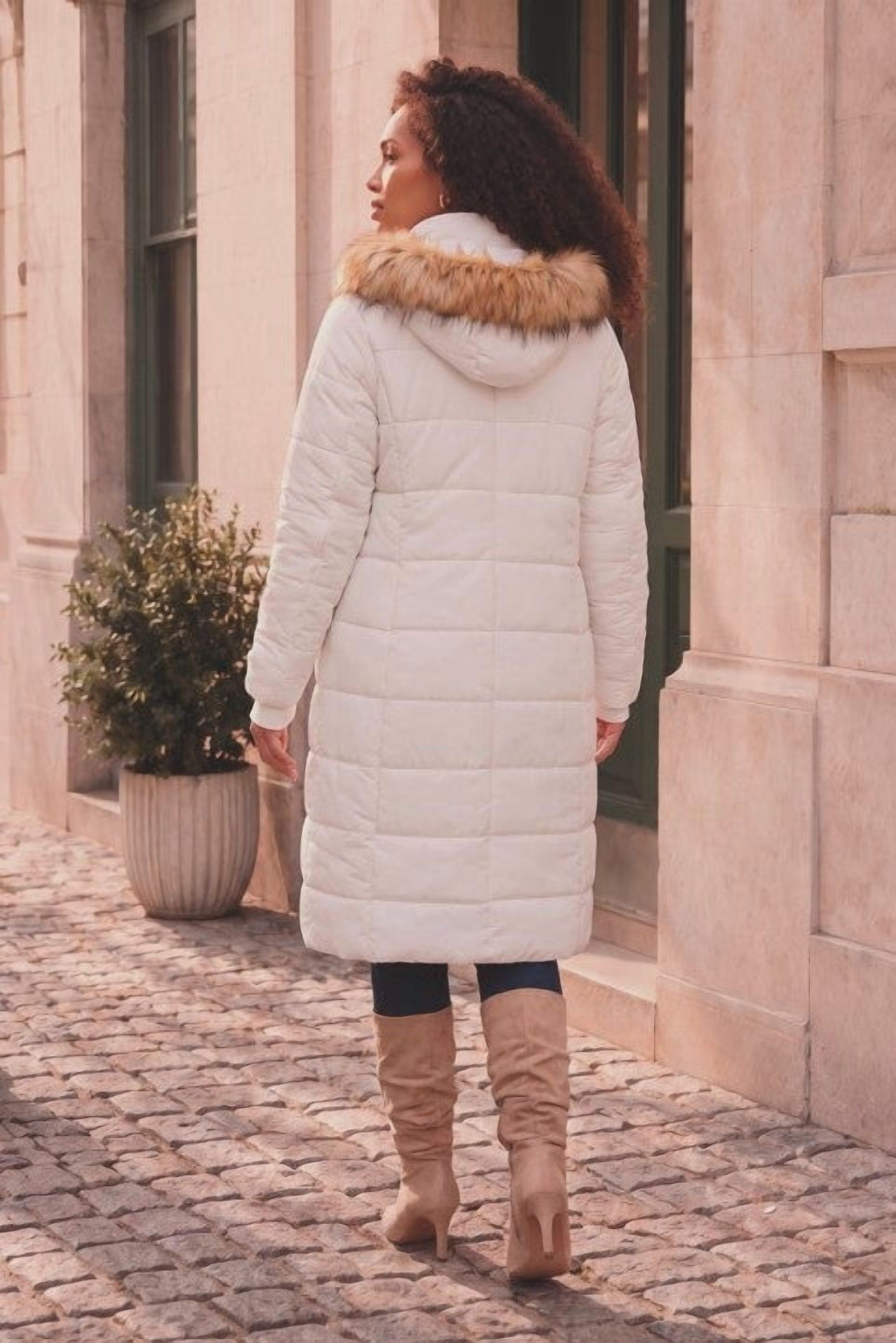 Roaman's Women's Plus Size Knee-Length Puffer Coat photo 4
