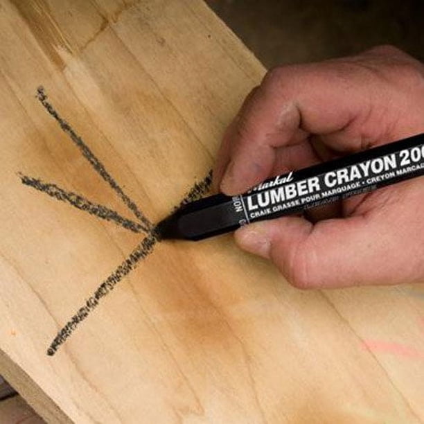 Markal 200 Lumber Crayon – Orange, Wax-Based, 1/2" Hex, 4-5/8" Long, Pack Of 12