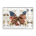thumbnail image 7 of Area Rugs For Living Room Decor - American Flag Butterfly Blooms Soft Anti Slip Throw Washable Rugs 5x7 For Bedroom, Indoor Carpet For Bedroom Living Room 80x58In, 7 of 7
