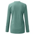 thumbnail image 7 of T Shirts For Women Female Long Sleeve Henley T Shirts Button Down Slim Fit Tops Scoop Neck Ribbed Knit Shirts, 7 of 7