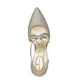 thumbnail image 3 of Bandolino Women's Zeffer Strappy Bow Kitten Heel Pumps Gold Glam Size 6.5 M, 3 of 5