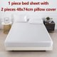 thumbnail image 1 of Juego de sábanas ajustadas de Color sólido, 1 sábana con 2 fundas de almohada, tela satinada, juego de cama suave, cómodo y transpirable para dormitorio, 3 uds., 1 of 6
