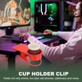 thumbnail image 5 of ABPETE Desk Cup Holder Clip, Clamp on Table Cup Holder Bottle Couch Cup Holder for Boat Swing Patio Chairs Drink Beverage Soda, Yellow, 5 of 9