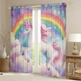 thumbnail image 2 of Rainbow Unicorn 30%-50% Blackout Curtains Rainbow Unicorn Curtains Kawaii Unicorn Bedroom Curtains Galaxy Stars Fantasy Decor Window Curtains Cartoon Unicorn Curtains,2 Panels (42Wx90L), 2 of 5