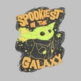 thumbnail image 2 of Junior's Star Wars: The Mandalorian Halloween Grogu Spookiest in Galaxy  Graphic Tee Athletic Heather Large, 2 of 3
