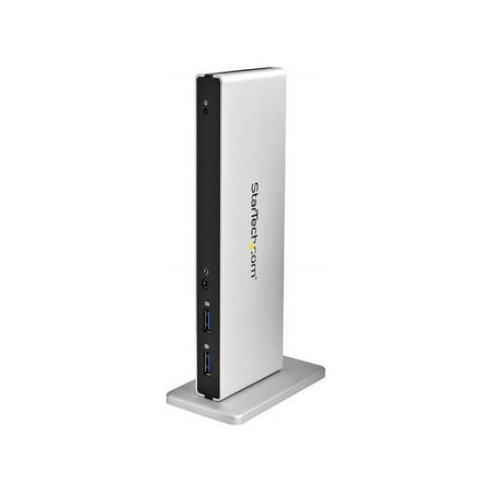 UPC: 0065030858267 | StarTech.com Dual Monitor USB 3.0 Docking Station w/ DVI to VGA & HDMI Adapters 5x USB 3.0 & Audio – Vertical DVI Dock for Mac & Windows