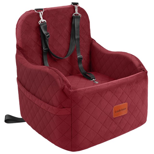Asiento de coche Lealchum Elevated Cojín para perros pequeños/medianos