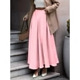 thumbnail image 5 of Women'S A-Line Long Maxi Swing Pleated Skirt Pink L, 5 of 7