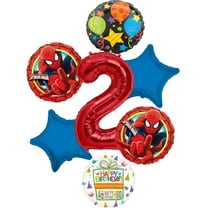 Spider-man Party Supplies 2nd Birthday Spiderman in Action Balloon Bouquet Decorations