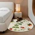 thumbnail image 2 of Round Rugs 3.3Ft, Ladybugs Eucalyptus Round Area Rug Washable Indoor Throw Carpet, Spring Botanical Leaves Green Soft Non Slip Circle Rug for Laundry Room Patio Home Decor Aesthetic, 2 of 8