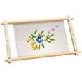 thumbnail image 1 of Embroidery Frame Needlepoint Embroidery Tapestry Scroll Frame Beech Wood Cross Stitch Frame Removable Needlepoint Stretcher Frame Stitching Frame Square Tool for Embroidery 21x12inch, 1 of 11