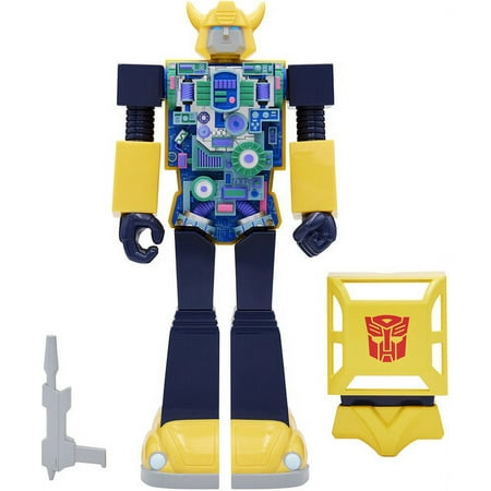 Super7 - Super Cyborg 11 in Plastic Transformers Action Figure - Bumblebee G1 Full Color