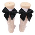 thumbnail image 4 of Chaussettes en Résille pour Femmes Chaussettes Hautes en Maille avec Noeud en Satin, 4 of 7
