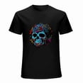 thumbnail image 1 of Skull T-shirt Skull Unisex T-shirt Unisex tees Casual Cotton Colorful Printing, 1 of 5
