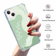 thumbnail image 2 of Abstract Green Leaves Case for iPhone 13 Mini ,Aesthetic Art Design Pattern TPU Shock Proof Cover Case, 2 of 5