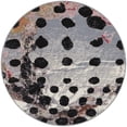 thumbnail image 2 of Unique Loom Outdoor Modern Collection Area Rug - Mira (4' 1" Round White and Black/Gray), 2 of 9