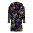 thumbnail image 4 of WXLWZYWL Ladies Evening Dresses Casual Halloween Printed Dress Long Sleeve Strapless Dress Fashion Round Neck Suspender Off Shoulder Dress, 4 of 5