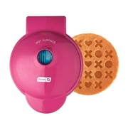 Dash Love Mini Waffle Maker  Pink 4 Nonstick Heart Pattern Waffle Maker with Recipe Guide