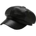thumbnail image 6 of CoCopeaunts Newsboy Hats for Women Octagonal Cap Female Autumn Winter PU Leather Stylish Artist Painter Newsboy Caps Beret Hat, 6 of 7