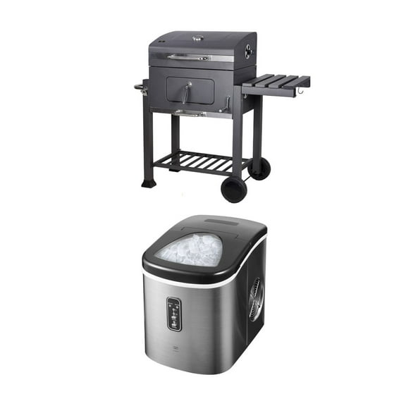 Combo Asador de carbón con elavador y Maquina para hielos de 700 g, AVERA, ACB03MH03