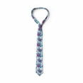 thumbnail image 3 of Botanical Necktie, Grunge Chrysanthemums Art, Dress Tie, 3.7", Fuchsia Slate Blue, by Ambesonne, 3 of 3
