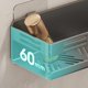thumbnail image 4 of Estante de almacenamiento para fregadero | Estante metálico de pared | Instalación sin perforación | Organizador de lavabo con espejo delantero | Acero al carbono | Gris | 11,8 x 4 x 3 pulgadas |, 4 of 6
