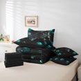 thumbnail image 4 of Black Wolf Comforter Set 7 Piece Bed in a Bag Twin,Teal Rose Bedding Sets Romantic Flowers Bedding Comforter Sets,Wild Woodland Animals Sheet Set with Comforter, 4 of 6