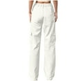 thumbnail image 4 of RYDCOT Cargo Pants for Women High Waisted Casual Pants Baggy Stretchy Wide Leg Y2K Streetwear with 6 Pockets, 4 of 8