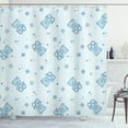 thumbnail image 1 of Ambesonne Cartoon Shower Curtain, Teddy Bear Letters, 69"Wx84"L, Pale Blue Aqua, 1 of 3
