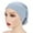 Light Blue, variant on Mikilon Women Winter Warm Solid Color Muslim Cap Hat Beanie Wrap Scarf Cap Comfortable Knitted Hats