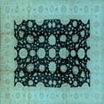 thumbnail image 1 of Ahgly Company Indoor Square Oriental Light Blue Industrial Area Rugs, 8' Square, 1 of 4