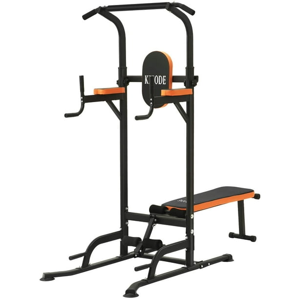 Kicode Power Tower With Bench Pull Up Bar Dip Station Home Gym Exercise Tower Stand Strength Training Multi Function Fitness Equipment Walmart Com