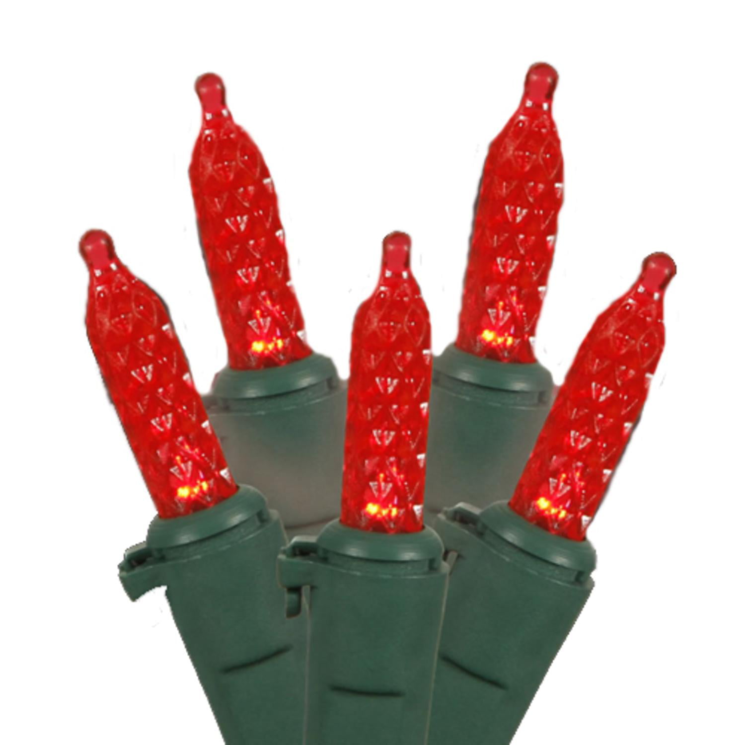 Set of 70 Red LED M5 Mini Christmas Lights - Green Wire - Walmart.com
