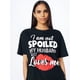 thumbnail image 1 of Camiseta de cuello redondo con estampado de labios y letras, informal, de manga corta para primavera y verano, ideal para adultos, hombres, mujeres, adolescentes, jóvenes., 1 of 7