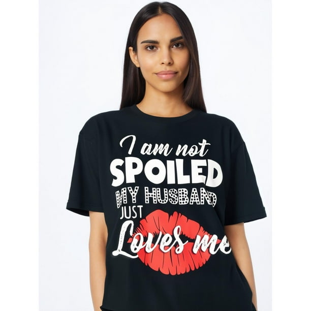 Camiseta de cuello redondo con estampado de labios y letras, informal, de manga corta para primavera y verano, ideal para adultos, hombres, mujeres, adolescentes, jóvenes.