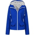 thumbnail image 7 of Crgrtght Hooded Jacket for Women Waterproof Sunscreen Long Sleeve Zip Up Casual Slim Fit Outdoor Hiking Travel Sports Coat, Navy S, 7 of 7
