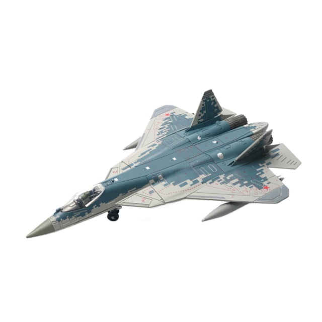 tamizeot 1/72 Scale Fighter Model Kit DIY Aircraft Ornament for Bar Bedroom Bookshelf F35 SU57S