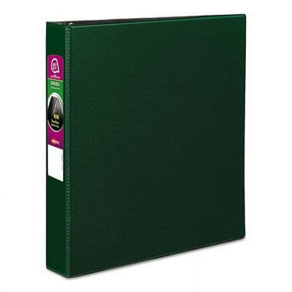 Avery Durable Binder, 1-1/2" Slant Rings, 375-Sheet Capacity, DuraHinge, Green (27353)