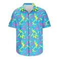thumbnail image 5 of ZQUUVOU Men's Hawaiian Shirt With Multi-Floral Print Short Sleeve Button Down Tropical Holiday Shirt Collar Summer Beach Shirts A-Multicolor, 5 of 5